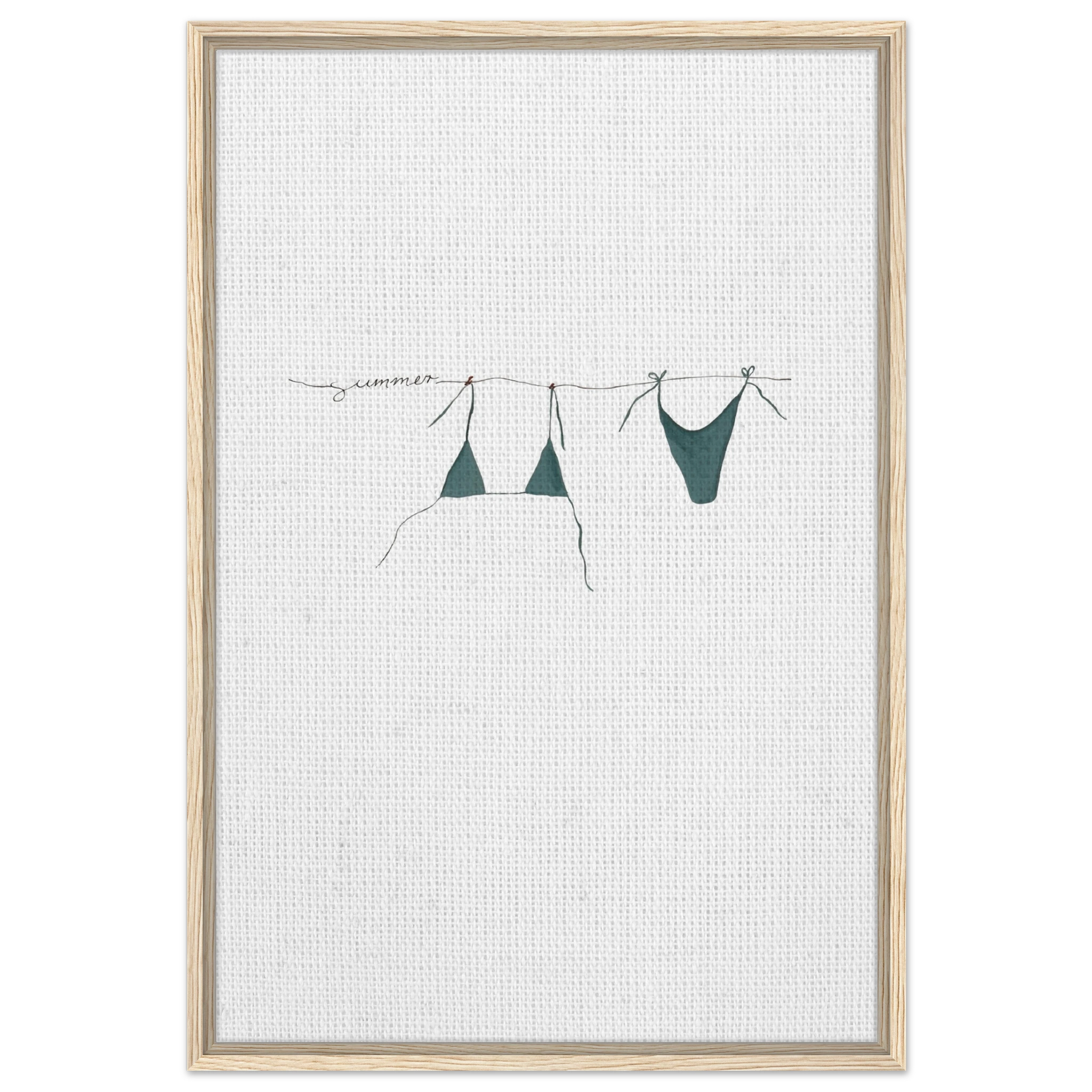 Framed Canvas /Vertical / 3 colores Bikini Verde