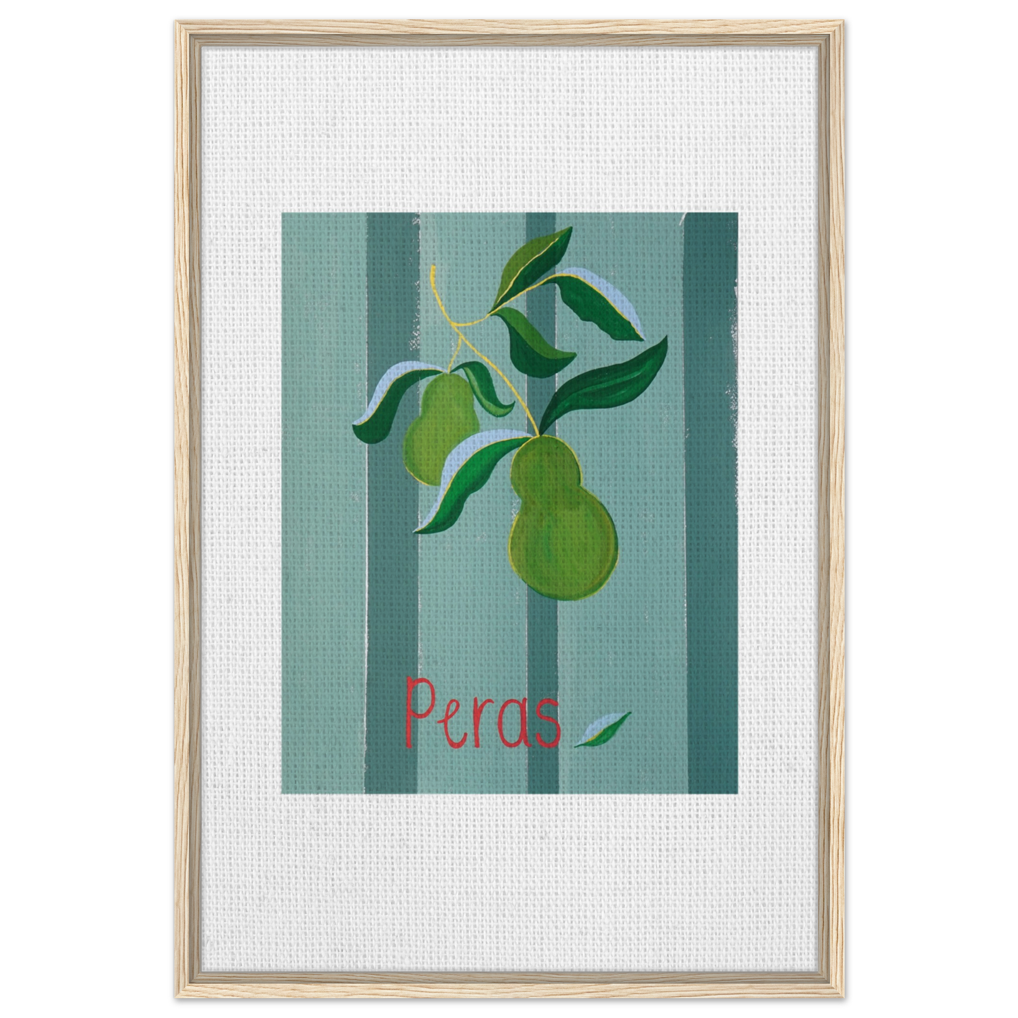 Framed Canvas /Vertical / 3 colores  Peras