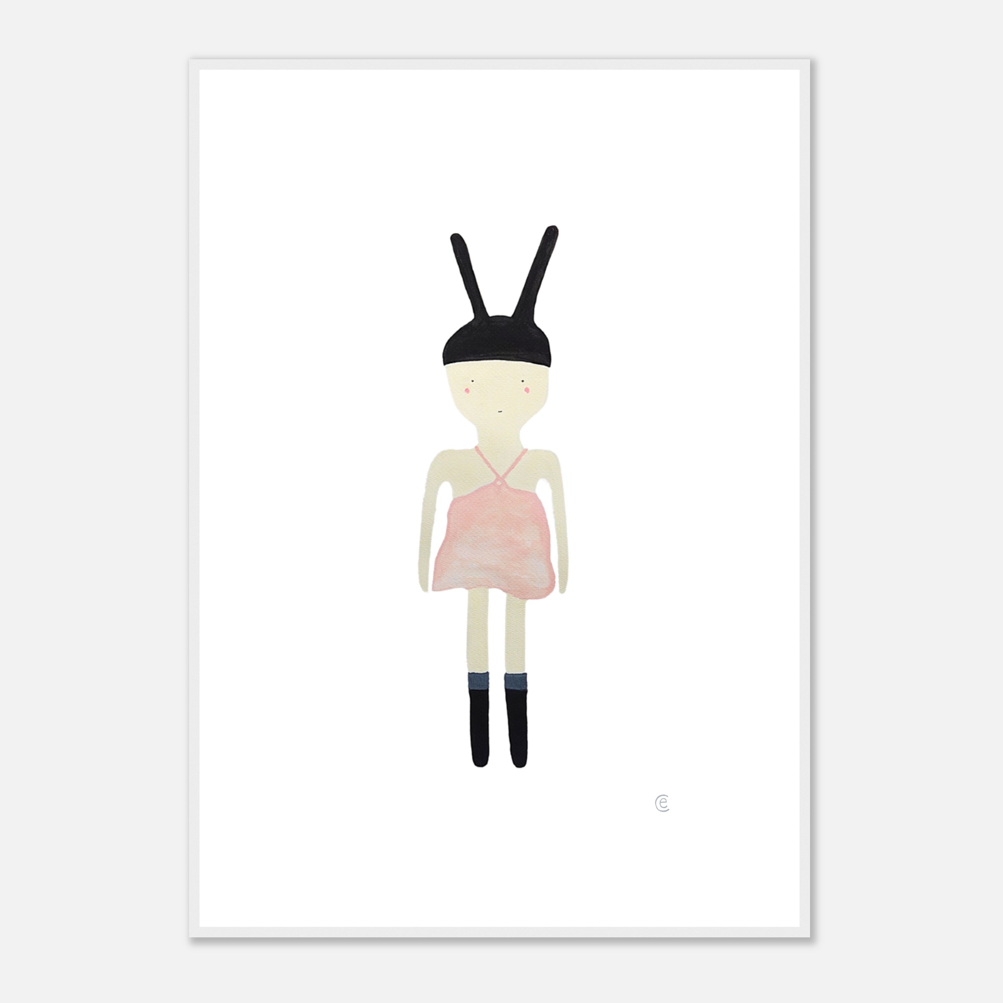 Premium Matte Paper Wooden Framed Poster Balerina