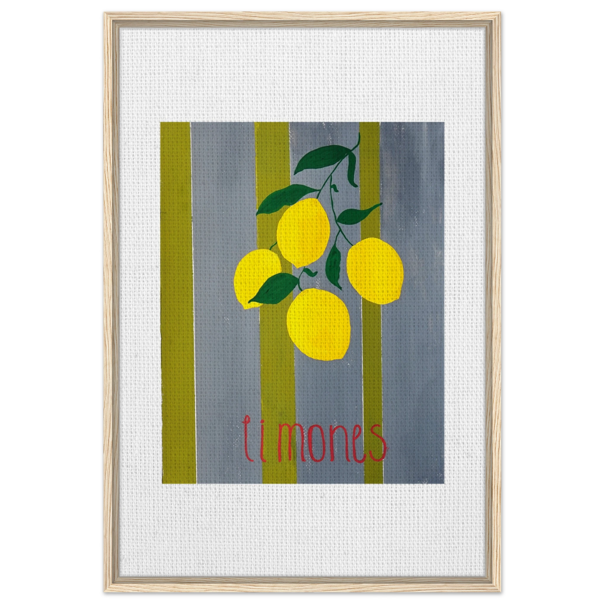 Framed Canvas /Vertical / 3 colores  Limones
