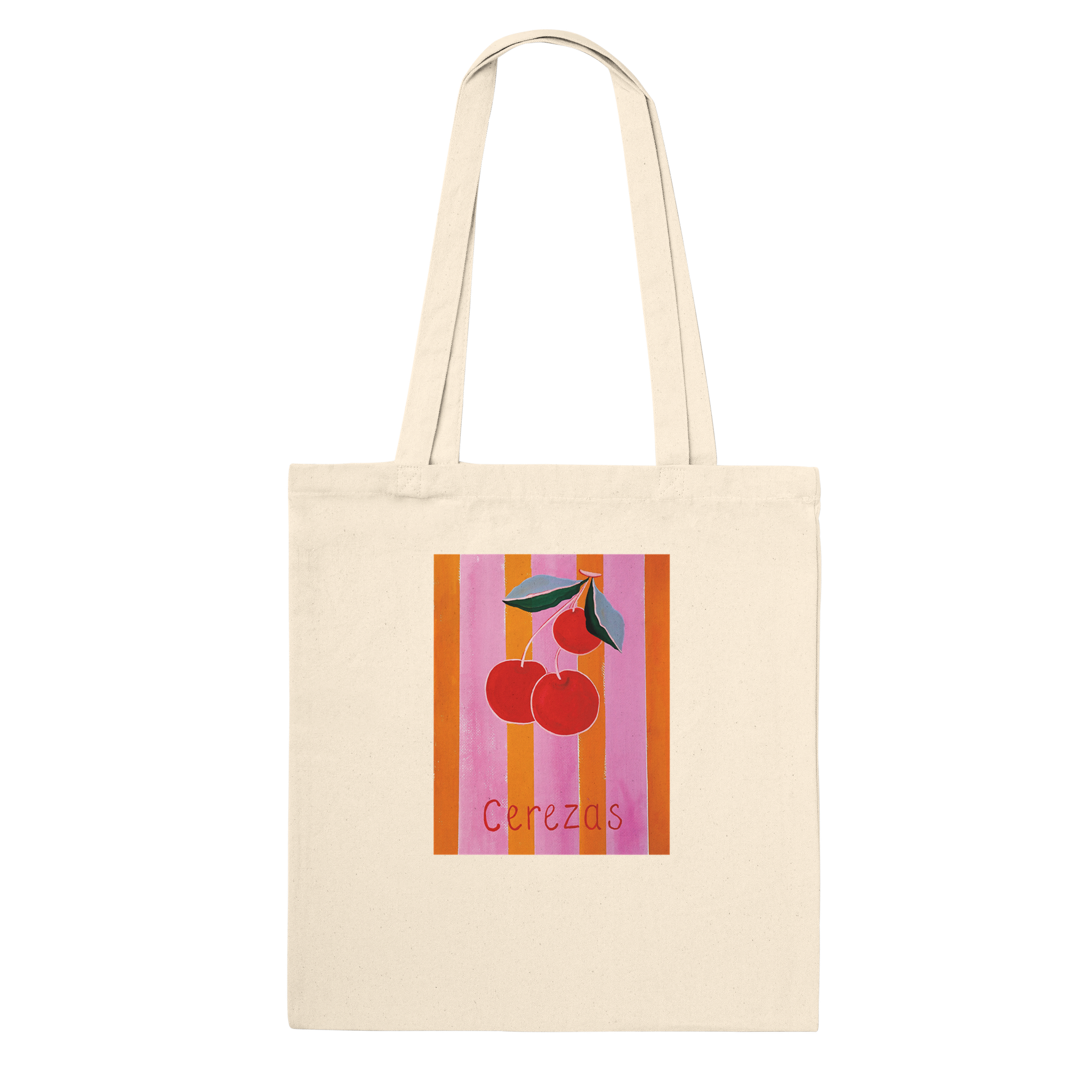 Premium Tote Bag Natural Cerezas