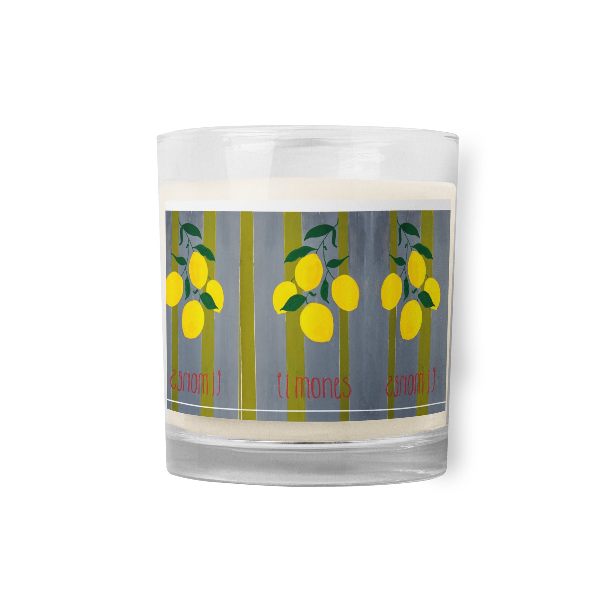 Frosted Glass Candle, 11oz Limones