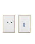 Framed Canvas Doble Bikini Verde + Traje de Baño Azul